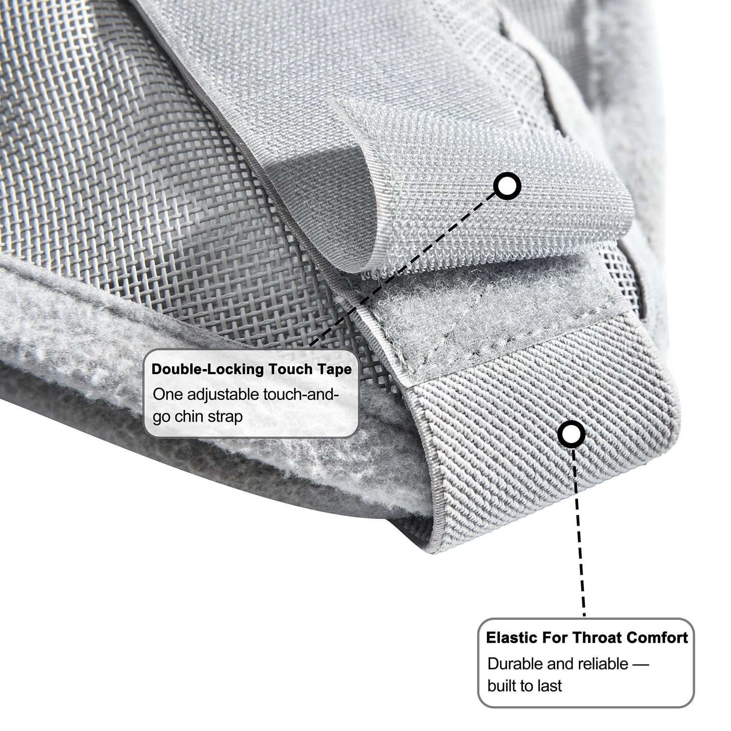 Fornyk Horse Fly Mask, Adjustable Fly Masks for Horses with Ears, Breathable and 70% UV Protection, Comfort Mesh Without Nose Cover, Horses Accessories (Grey, Blue, Medium) - image 3