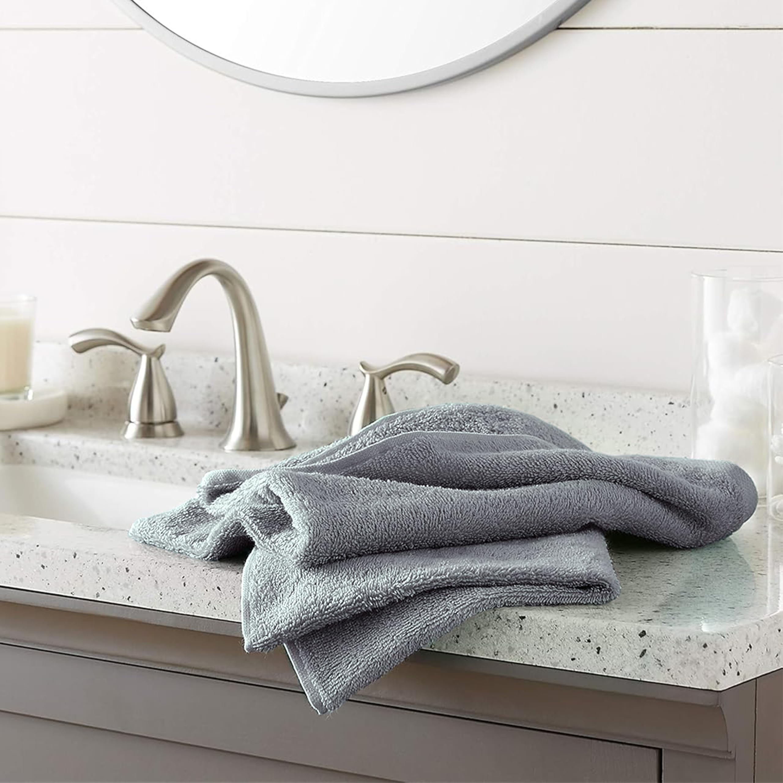 SweetNeedle Face Cloths Washcloth Fingertip Towels Set 30x30 cm 100% Cotton, Extra Absorbent, Premium Quality, Soft - Image 2
