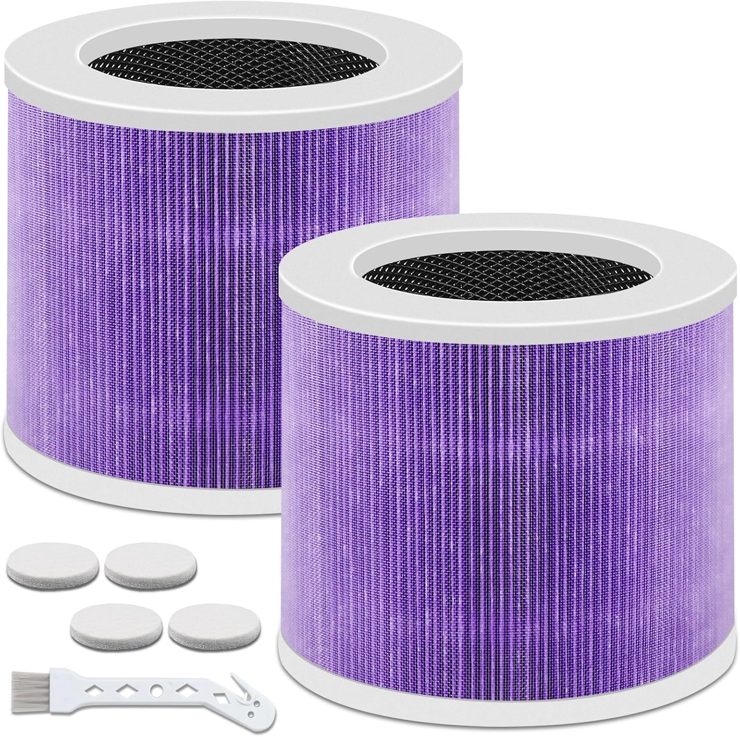 3-Pack HY1800 Air Purifier Replacement Filters - Fits CHIVALZ, MORENTO, Loytio, Honeyuan, AYAFATO, IOIOW Models