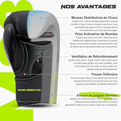 Miniatura 10 de Starpro Guantes de boxeo con soporte y protección inigualables para la muñeca, entrenamiento, muay thai, hombres y mujeres, varios colores y tamaños