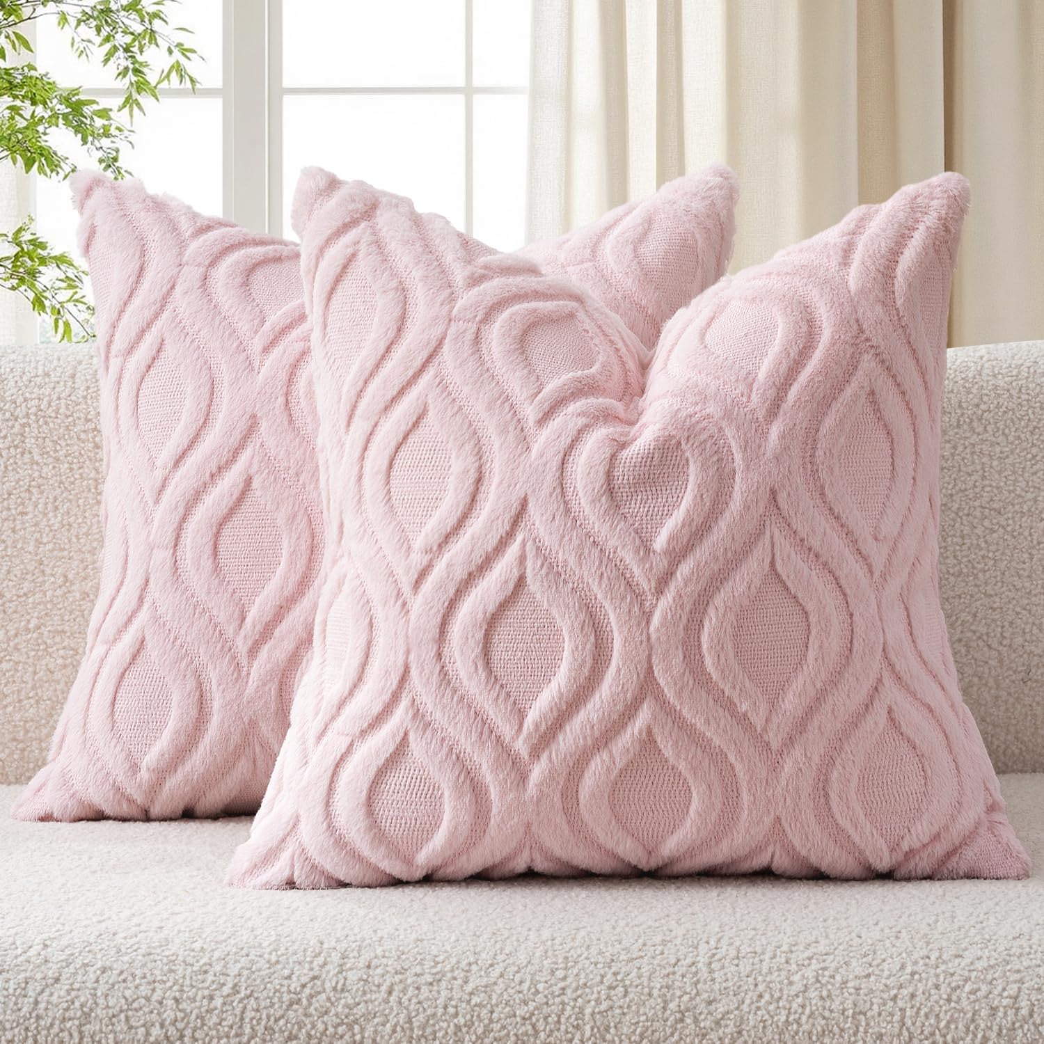 Amazon.com: MIULEE Light Pink Valentines Throw Pillow Covers 18x18