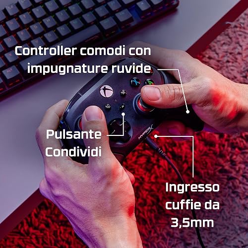 HyperX Clutch Gladiate – Manette de Jeu Filaire, Licence Officielle Xbox, Double Verrouillage des gâchettes, Boutons programmables, Double Moteur à Vibrations - 6
