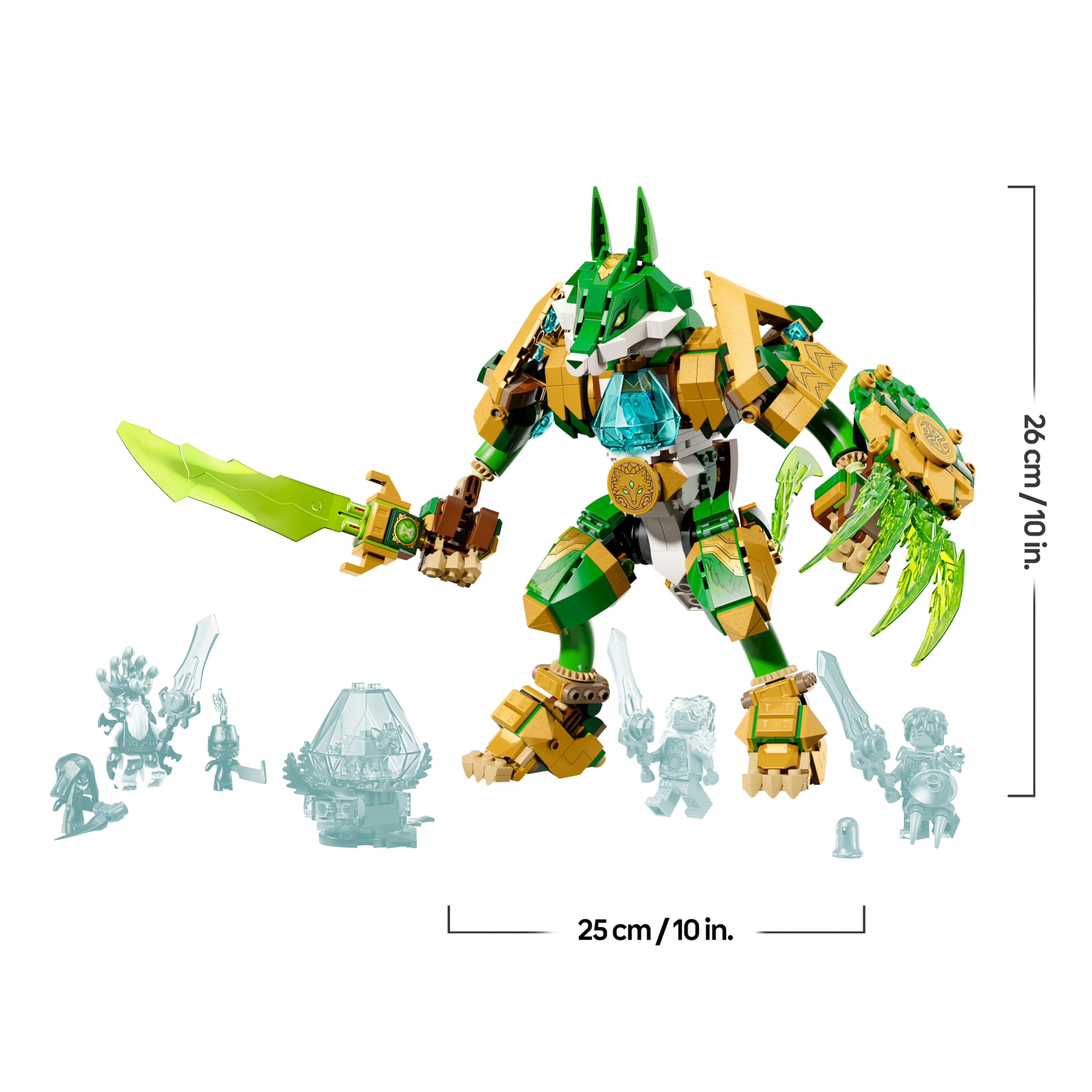 LEGO DREAMZzz 2en1 Meca Guardián Zorro - Figura de Acción de Animal Transformable en Guardián Zorro - 3 Minifiguras y Criatura del Tesoro Verde Coleccionable - Regalo para Niños de 9+ Años - 71508