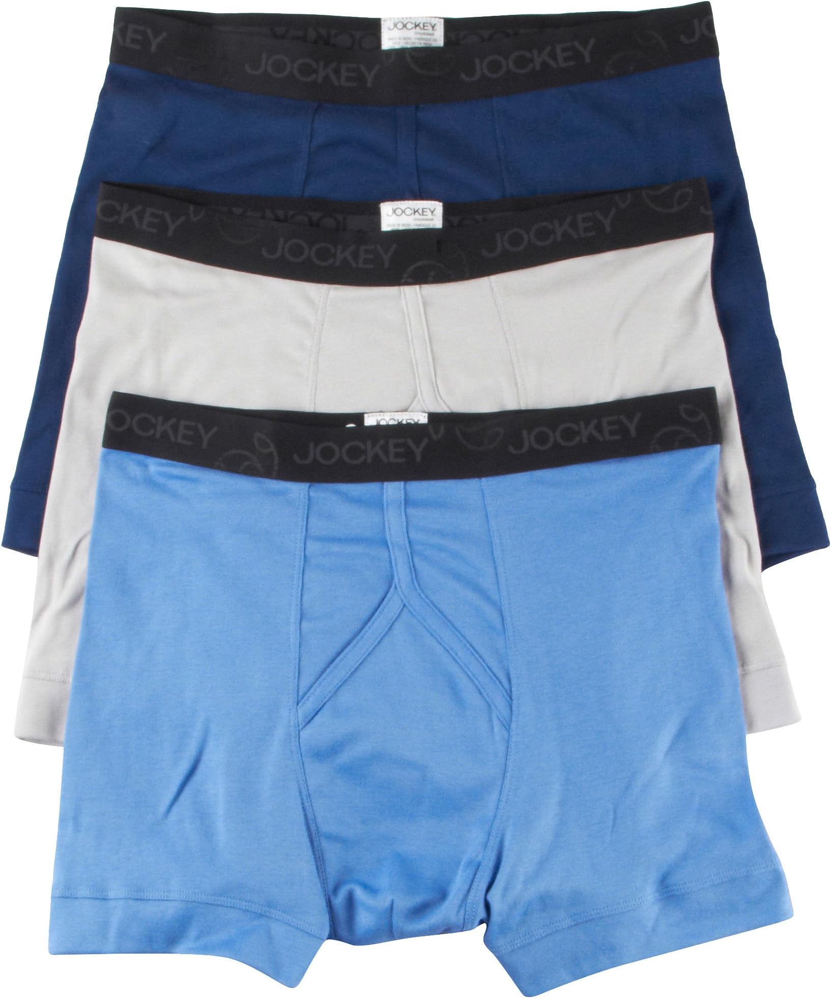 Jockey Men's Underwear Staycool Boxer Brief - 3 Pack, Cosmic Blue, XL