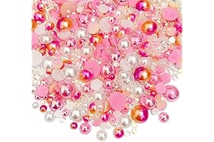 XXL Value 30g Pink Half Pearls and Rhinestones