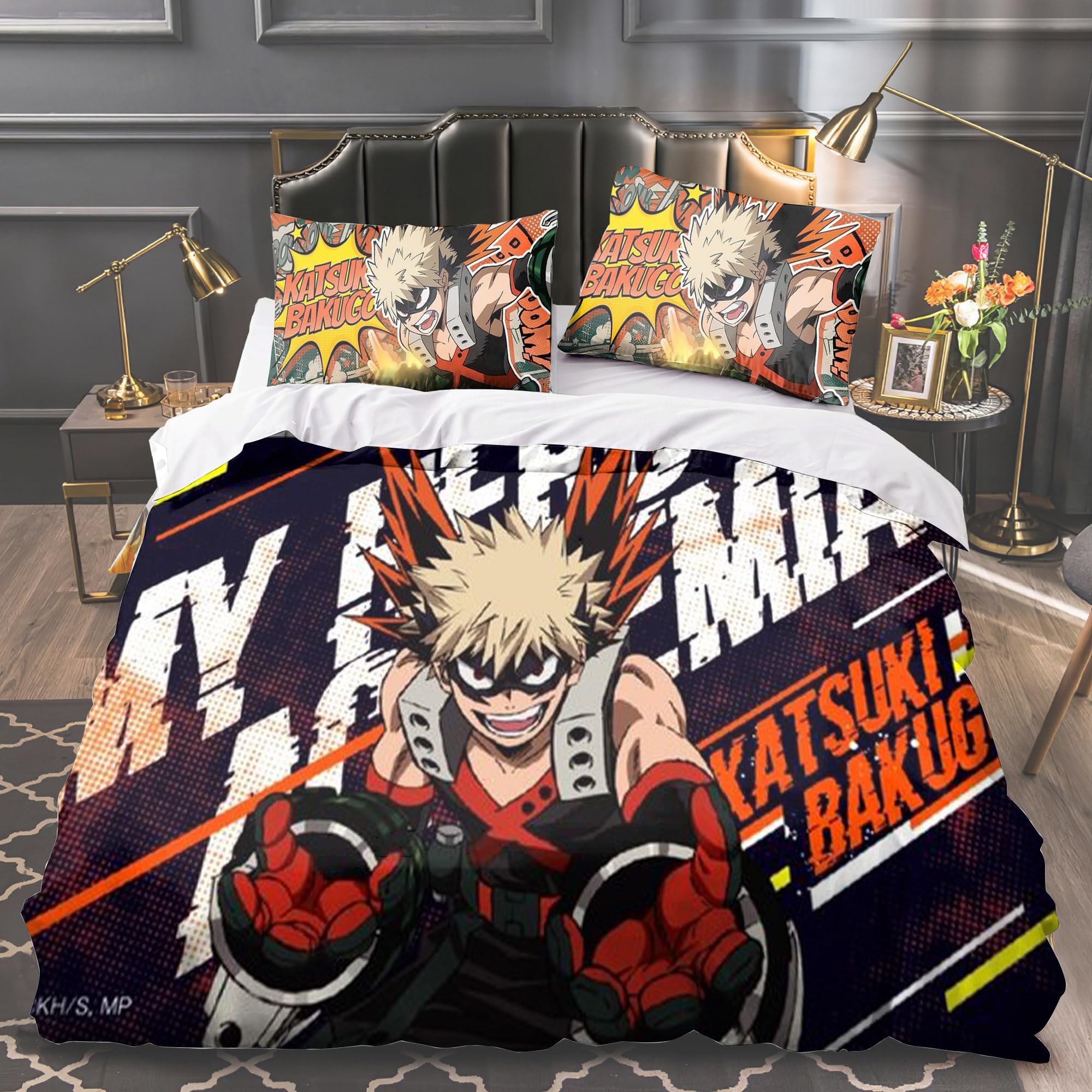 Parure de lit My Hero Academia 3 pièces idée cadeau pour lit simple double