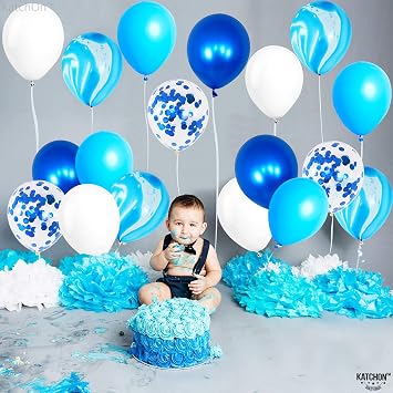 KatchOn Shades of Blue Balloons Set, Pack of 50