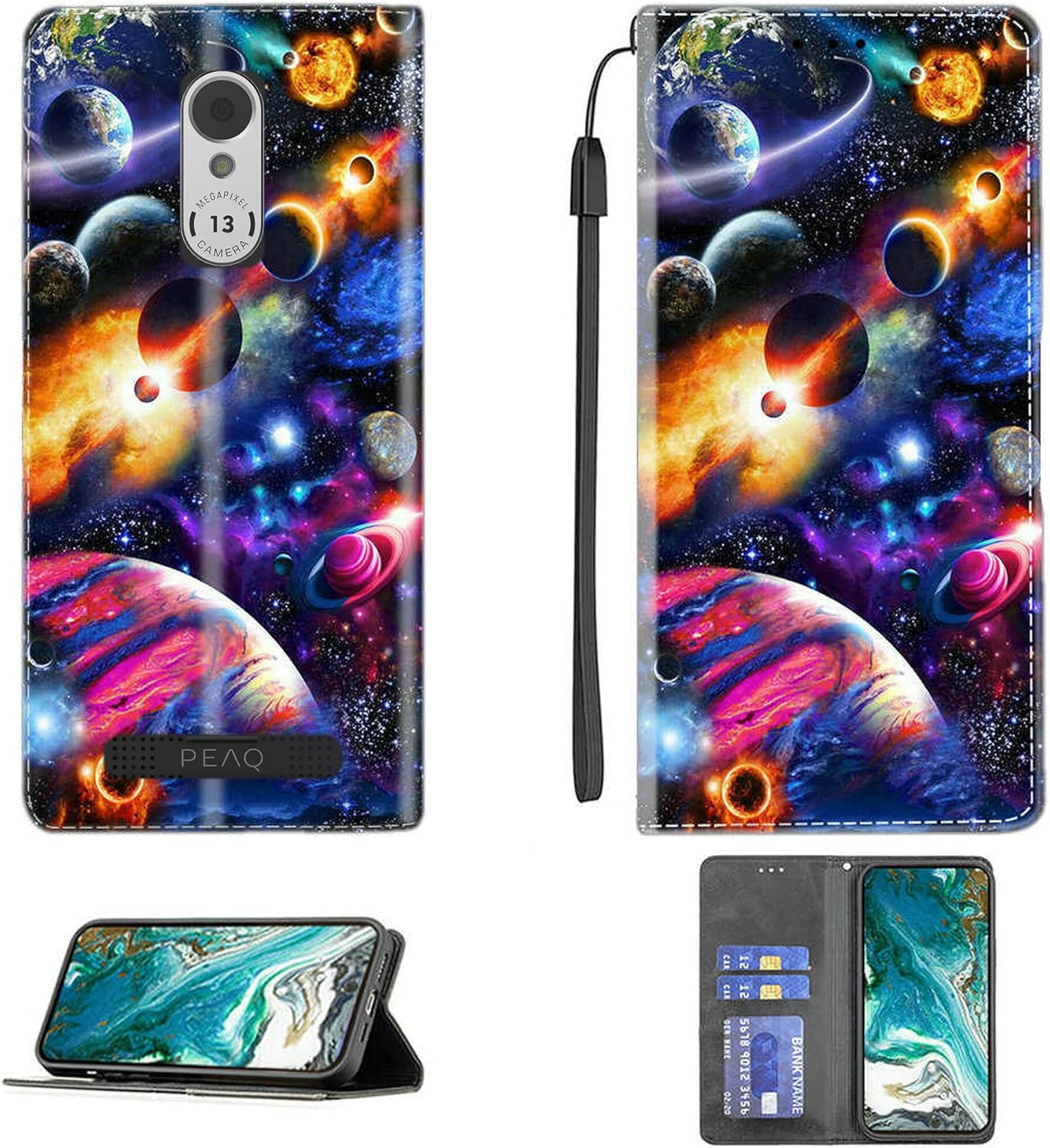 Case for Peaq PSP 400 Case Compatible with Peaq PSP 400 Phone Case Cover PU Leather Kickstand Magnetic Wallet Case CPT31