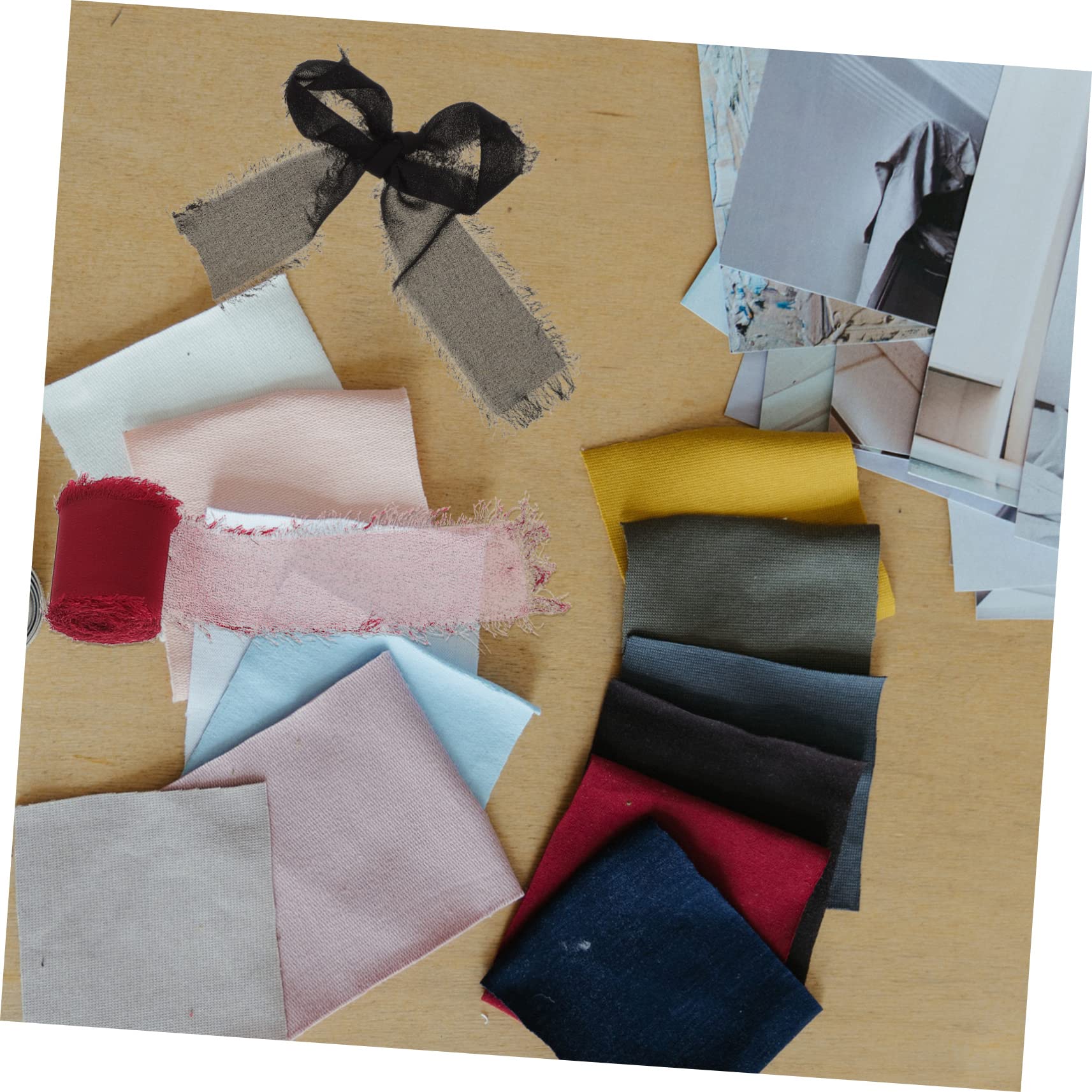 7 Rollen Schleifenherstellungsband Fransenband 3, 8cm Polyester