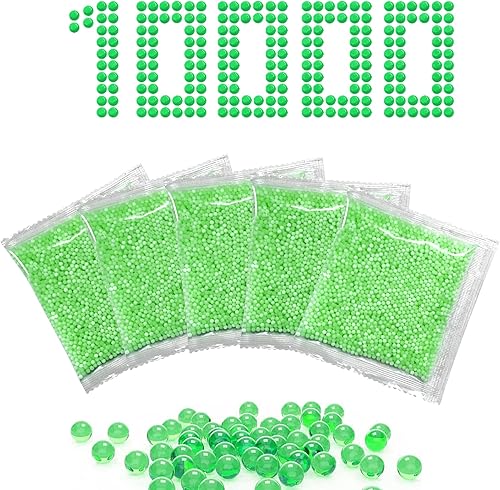 Anstoy Bola de gel de munición de repuesto bolas de agua que brillan en la oscuridad munición de gel de fluorescencia no tóxica para juguetes de gel