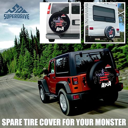 Miniatura 3 de SUPERDRIVE Cubierta de neumático de repuesto de ajuste universal para Jeep, remolque, RV, SUV, diámetro de rueda de camión de 30 a 31 pulgadas con