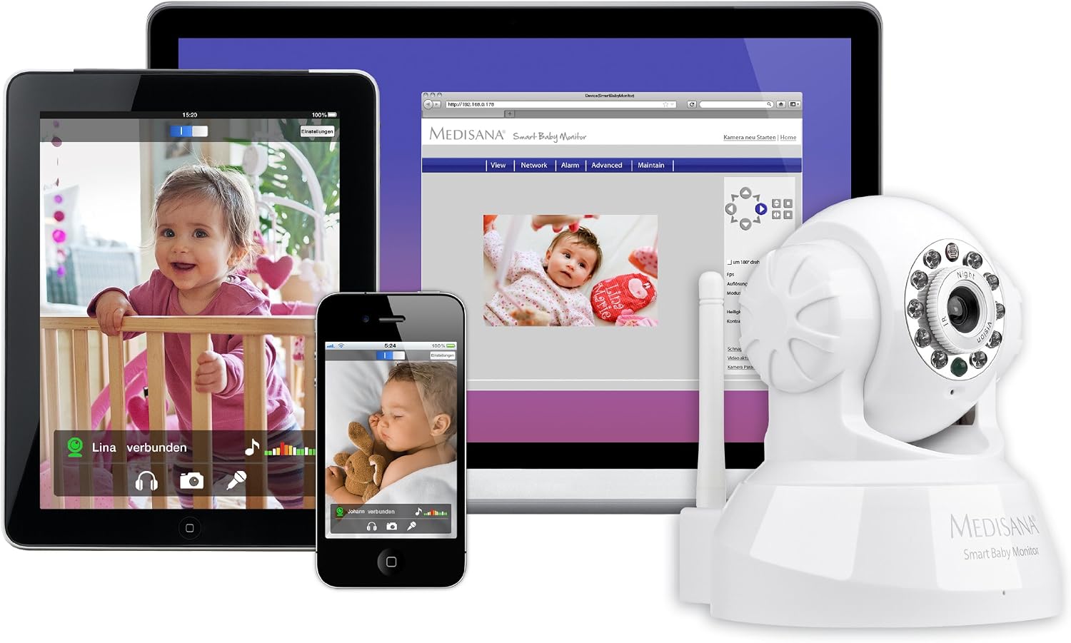Medisana Smart Baby Monitor For Newborn White