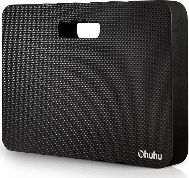 Ohuhu Premium Thick Garden Kneeling Pad, Large Comfortable Gardening Knee Pad Kneeling Mat with 2 Different Surfaces, Extra Soft EVA Foam Padding Knee Cushion for Gardening, Outdoor, Work, Yoga & Bath