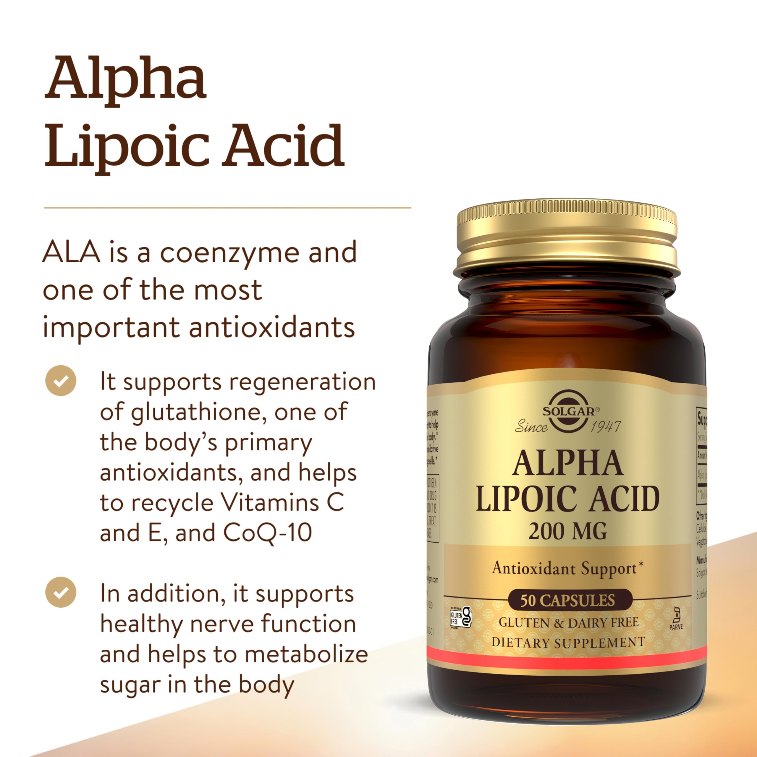 Solgar Alpha Lipoic Acid 200 mg, 50 Servings- Antioxidant Support — Amazon image 4