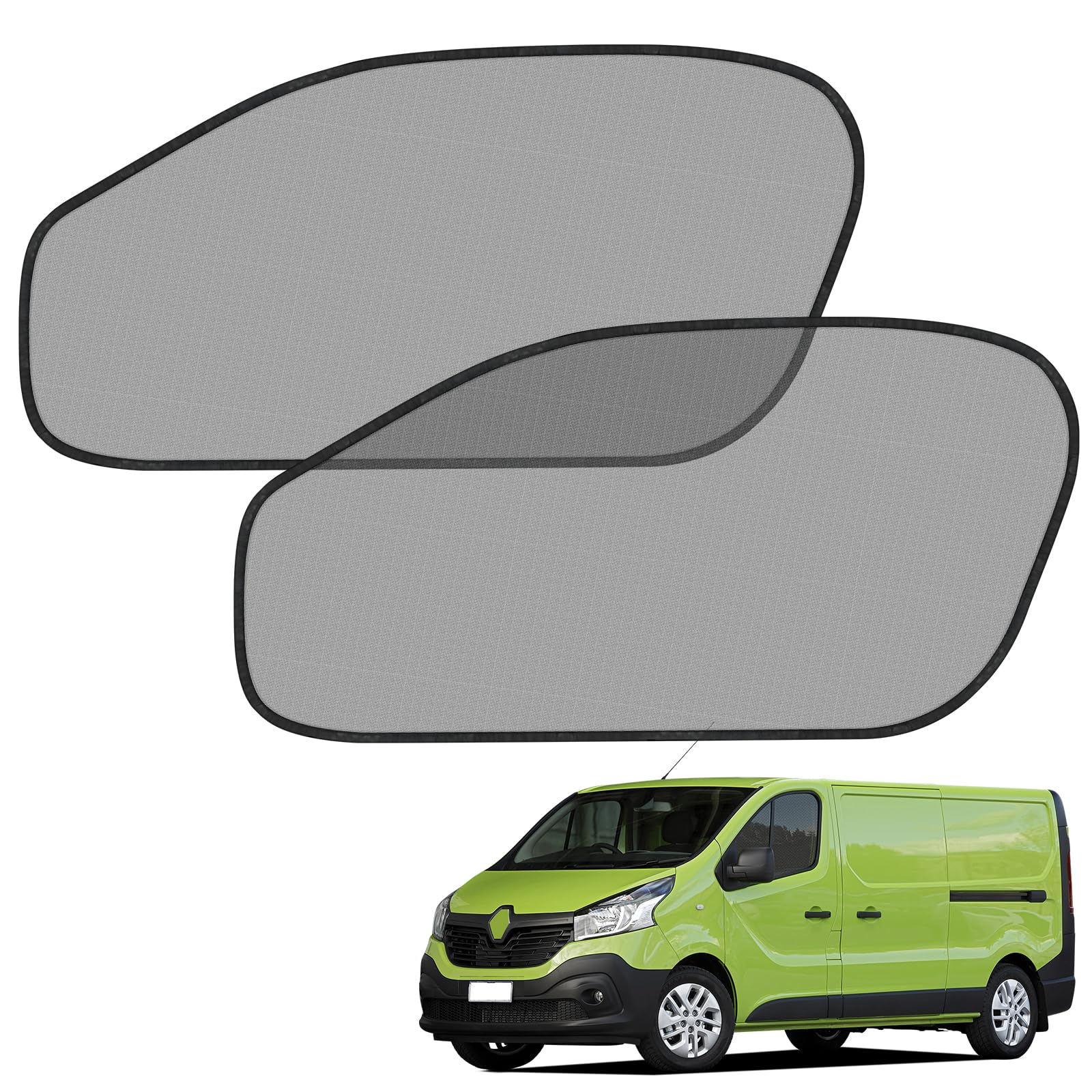 Insektenschutzgitter Compatible con Renault Trafic/F-iat Talento/O-Pel Vivaro 2014-2025,Mosquitera Magnética para Puertas Delanteras (Par), Mosquiteras Transpirables para Camping al Aire Libre