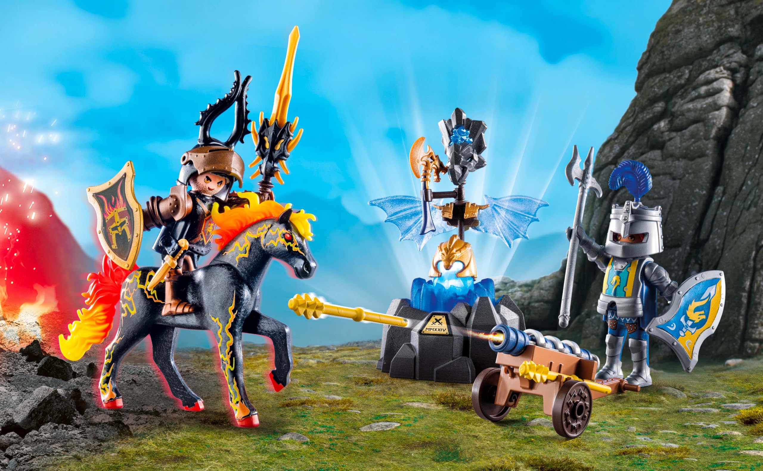 Playmobil 71645 Novelmore: Armoured Guard, including two knights, a horse, and valuable armour - Image 3