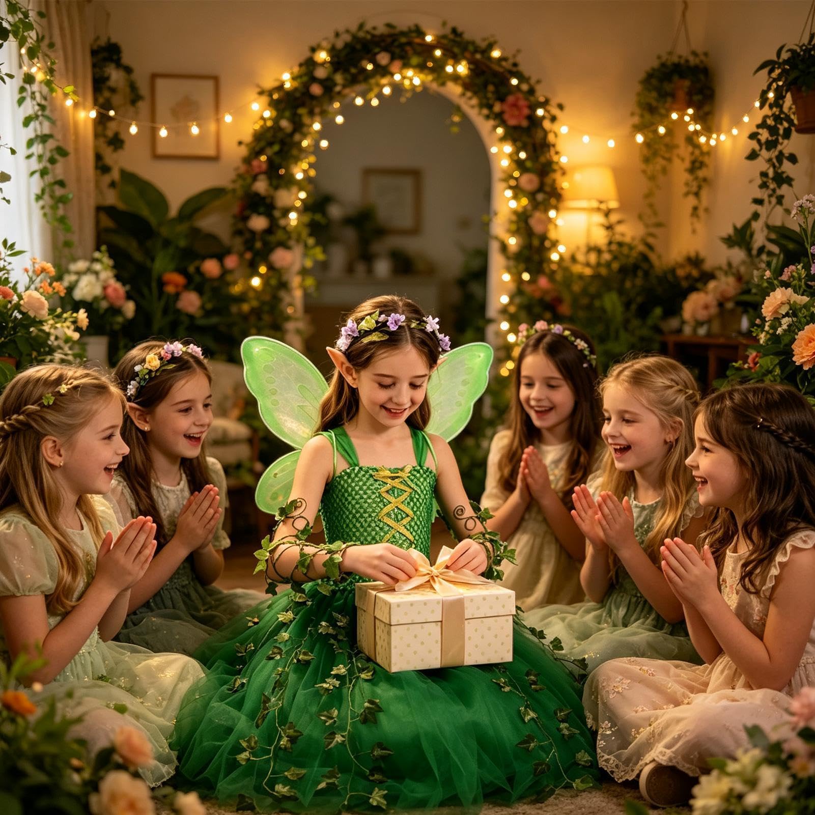 Generisch kostüm-Sets für Mädchen Halloween-Cosplay-Outfit inklusive Flügel | -Party-Outfit-Set für Kinder sowie Töchter zum Geburtstag Bühnenperformances und Fotoshooting