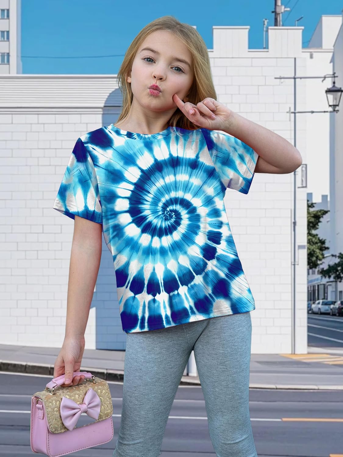 LAZYCHILD Kids Tie Dye Shirt Boys Girls Tie-Dye T-Shirt Neon Hippes Senior Shirts Tops Size 5-14 Years Age - Image 3