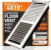 Vista 1 de Cubiertas de ventilación de piso 4X10 Registro de piso con cubierta de malla, trampa, calor y aire, ventilación de piso de metal transitable