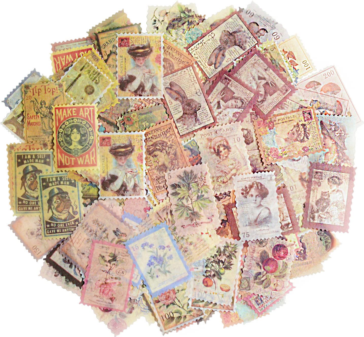 Wald-Reihen Aufkleber-Set – 45 Stück, Grün, 44x44 Mm, Für Scrapbooking, Tagebuch & DIY Dekoration