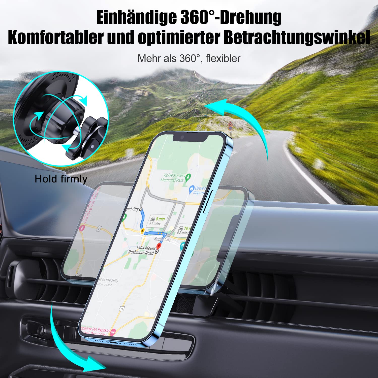 Caricatore Wireless Auto 15W Magsafe - Supporto Magnetico Per IPhone 12/13/14/15, Ricarica Senza Fili - Foto 12