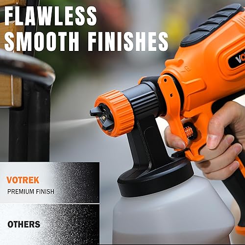 Miniatura 3 de Pulverizador de pintura con 50 revestimientos desechables para vasos y repuesto de doble pistola, pulverizador eléctrico HVLP para pintura de casas: