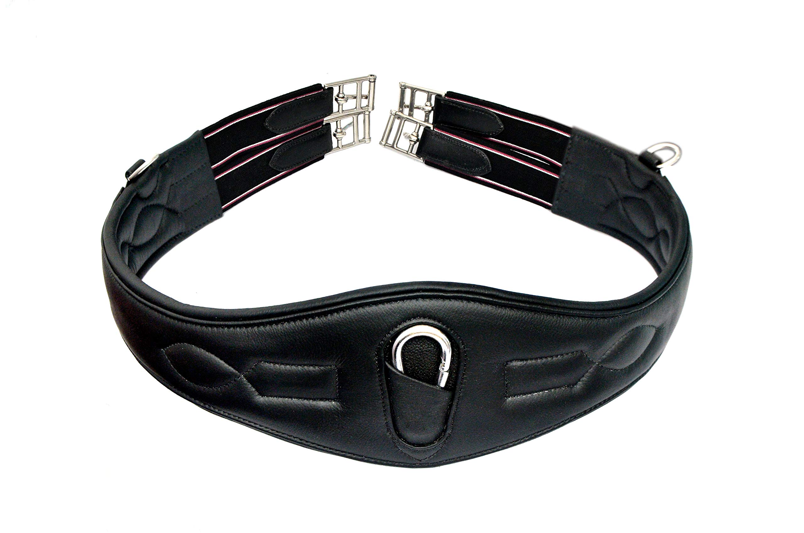 Equipride ALL PURPOSE GIRTH SUPERSOFT ANATOMICAL GIRTH MADE ON COW LEATHER (145 cm, Black) — image 1