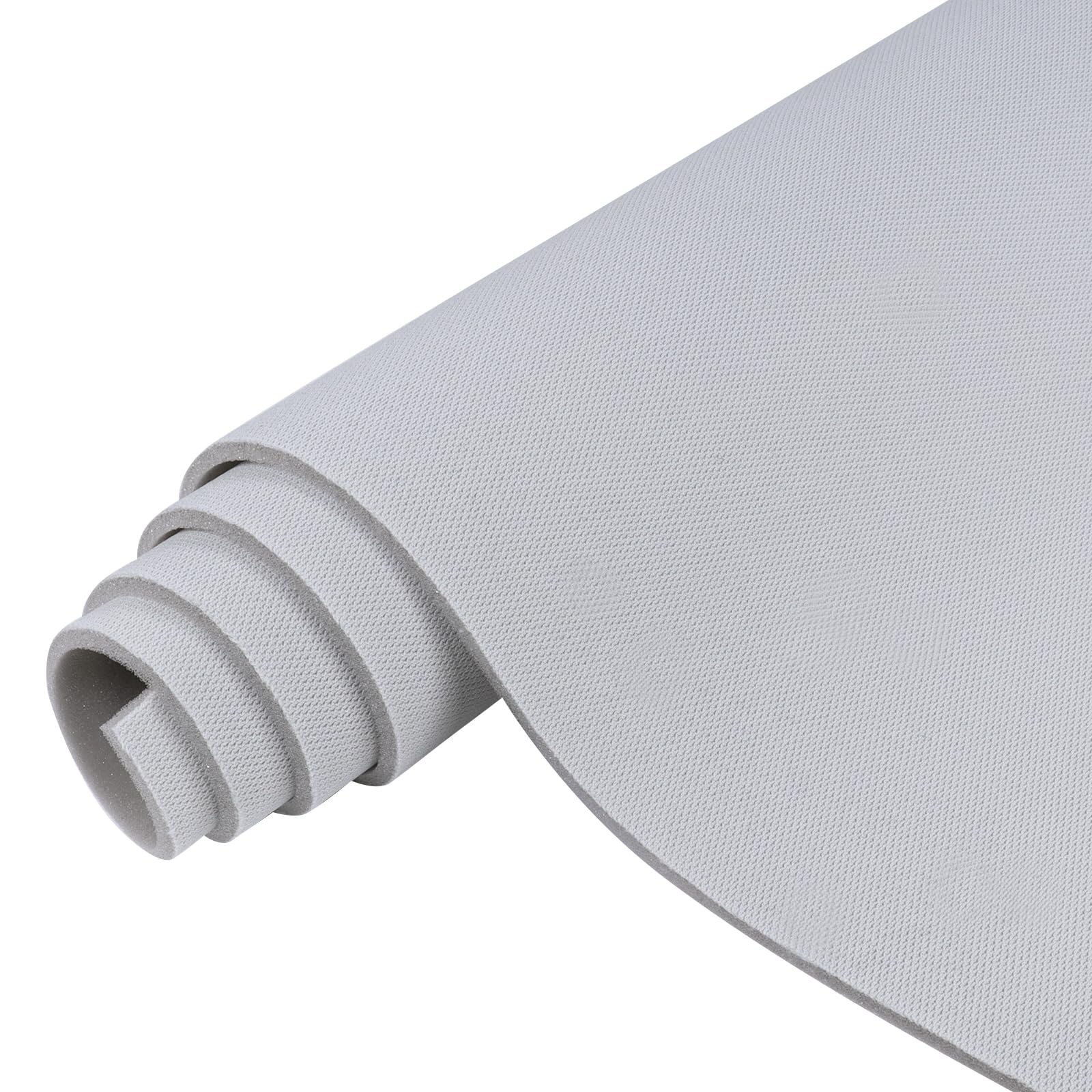 Auto Headliner Fabric Mesh Type 60" Wx144 L with Foam Backing Interior Replacement Headliner Material Car Roof Upholstery Fabric for All Vehicles RV Boat Home DIY, Silver