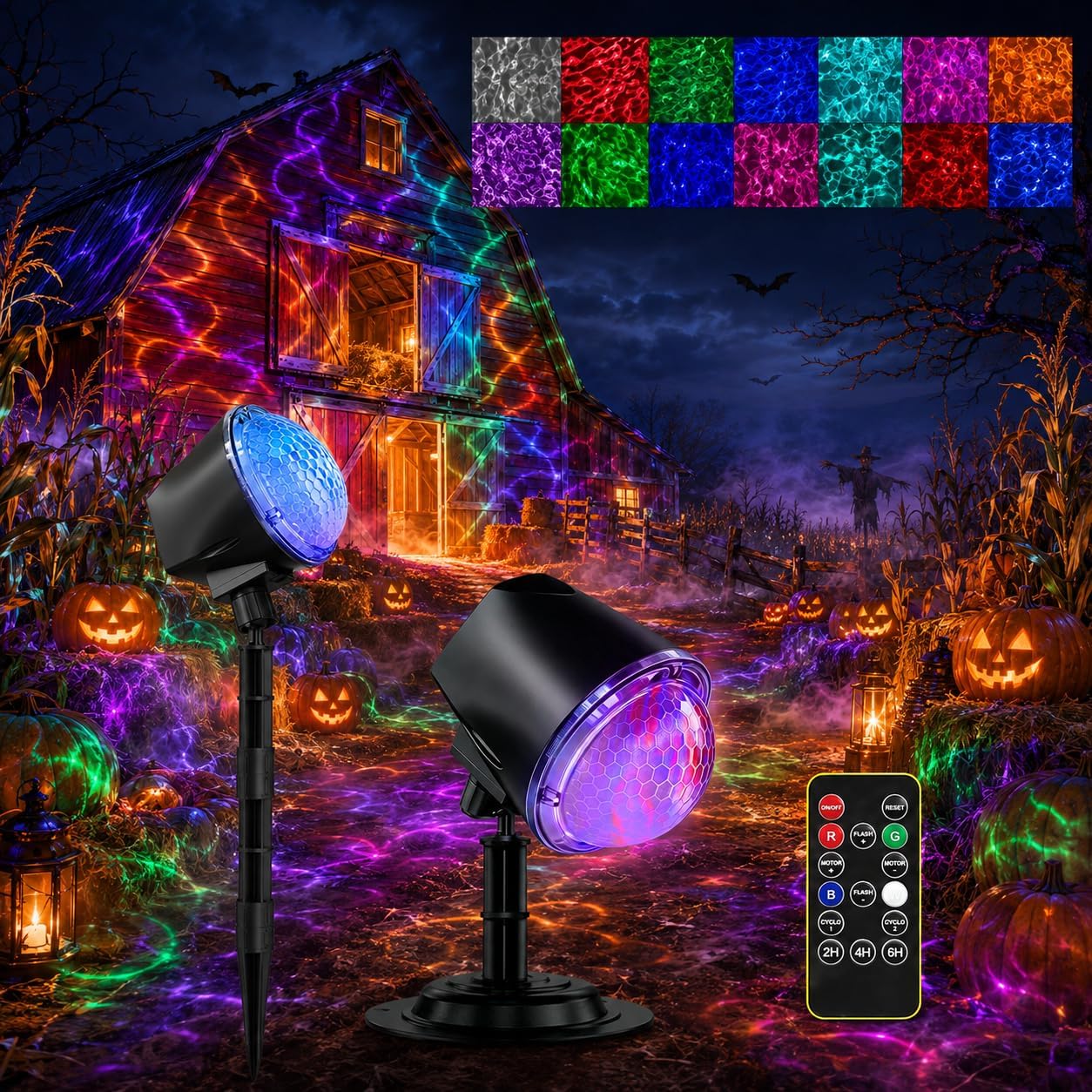 Christmas Ocean Wave Projector Light Outdoor,Halloween Water Effect Lamp
