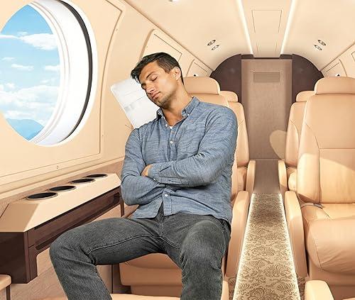 Miniatura 8 de BlueHills Manta de viaje de felpa suave de alta calidad para viajes en avión, artículos esenciales en una bolsa, manta de vuelo con clip para