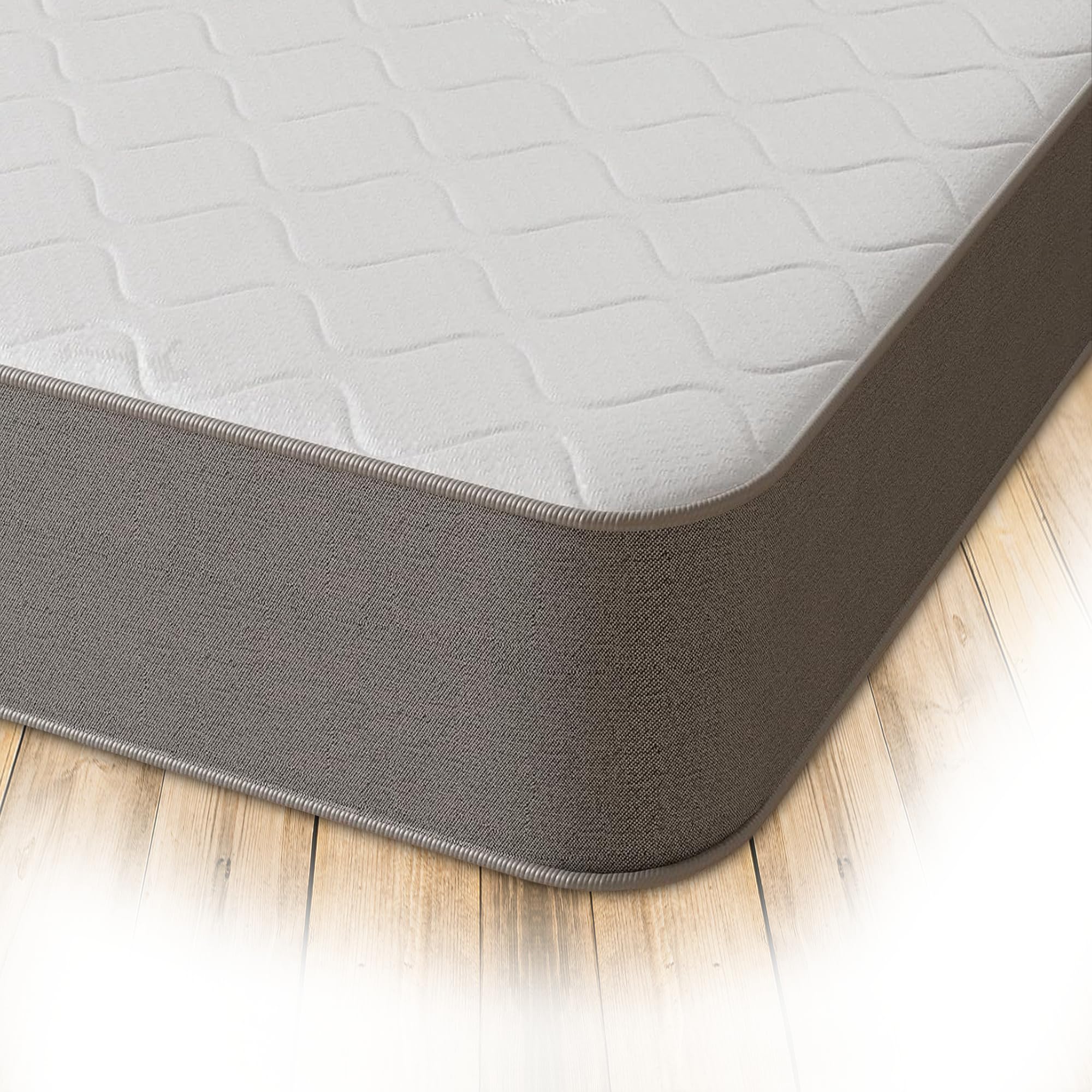Starlight Beds Cooltouch Grey Essentials Foam Free Mattress. Maximum Value, Plush Feel, 18cm Deep, Sprung 3ft Single Mattress, 3ft x 6ft3 (90cm x 190cm)