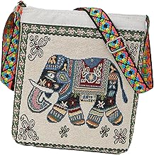 HERCHR Elefanten-Umhängetasche, Große Canvas-Umhängetasche, Damen-Einkaufstasche, Umhängetasche, Handtaschen, Lässige Arbeitstasche Für Damen