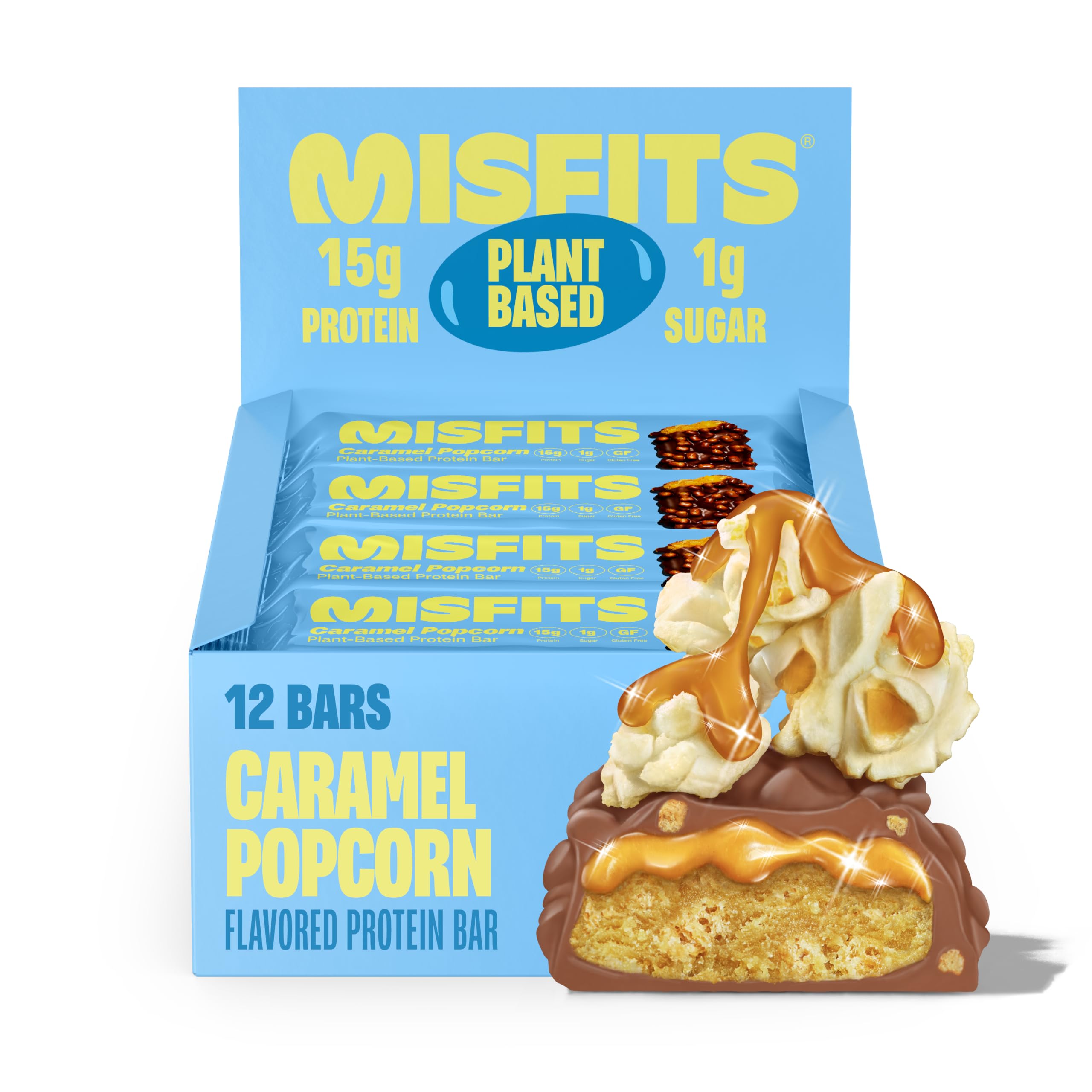 Misfits Protein Bar Variety Pack | Nutrition Bars - 14-15g Protein, 1g Sugar, Plant-based, Low Carb, Non-GMO, Gluten Free Snacks | Vegan Protein Bars | Pack of 12, Multiple Flavors — Amazon image 9