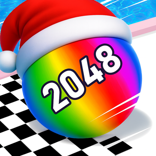 2048 Ball Rush! Numbers Ball Run Merge Master - 2248 Number Rolling Color Match Puzzle Game