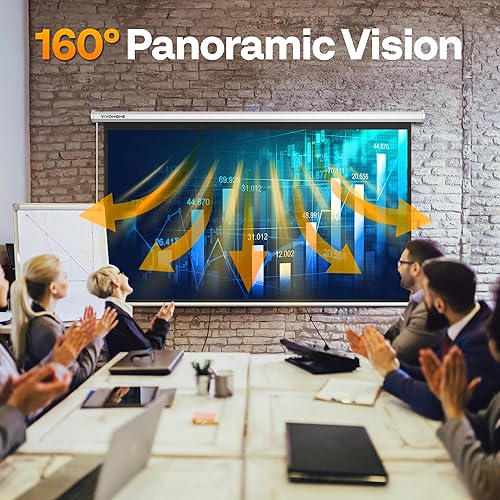 Miniatura 5 de VIVOHOME Pantalla de proyector motorizada con control remoto, pantalla de proyección eléctrica automática de 16:9 de 100 pulgadas, pantalla de
