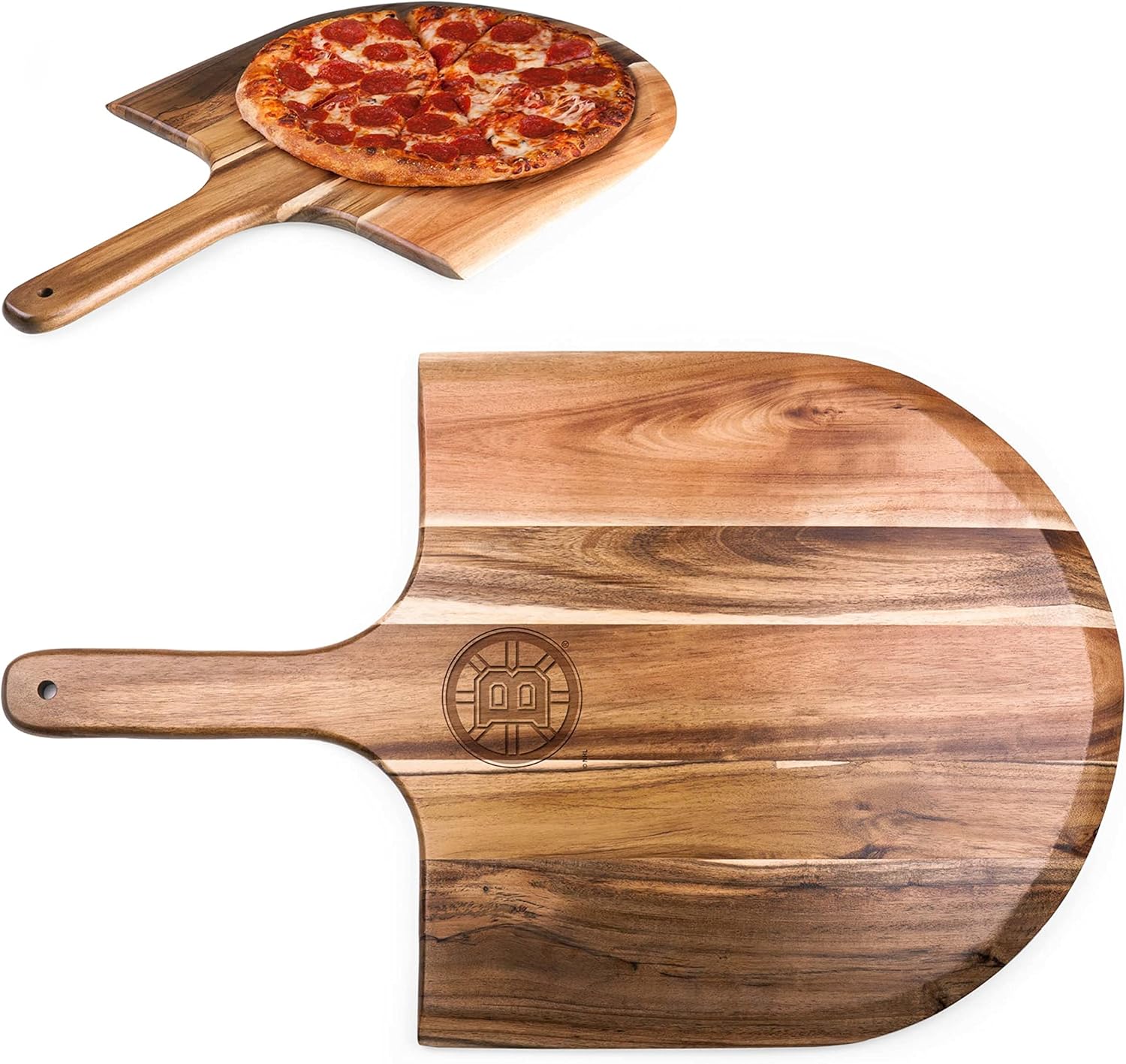 PICNIC TIME NHL unisex-adult NHL Acacia Wood Pizza Peel, Serving Pizza Paddle, Bread Peel