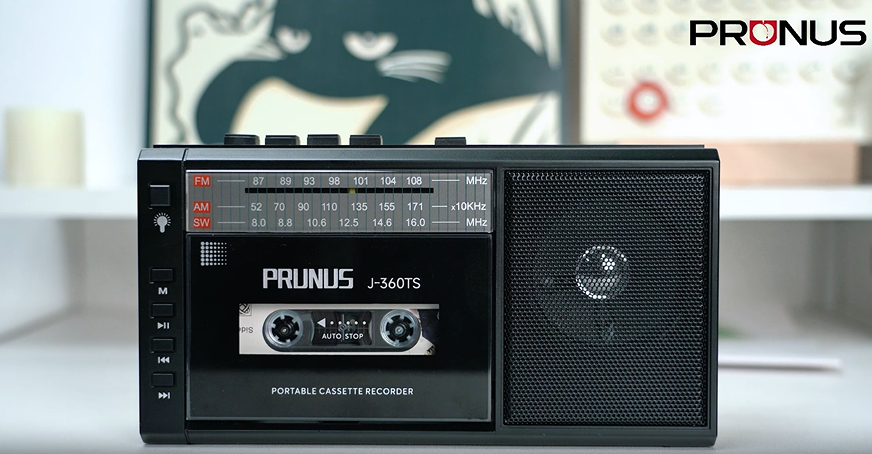 PRUNUS J-360 Tragbare Kassettenspieler Mit Bluetooth, AM/FM Kassettenradio Mit Akku & Solarpanel, Kleines Radio Kassettenrekorder Mit Kopfhöreranschluss, TF/USB-Laufwerk