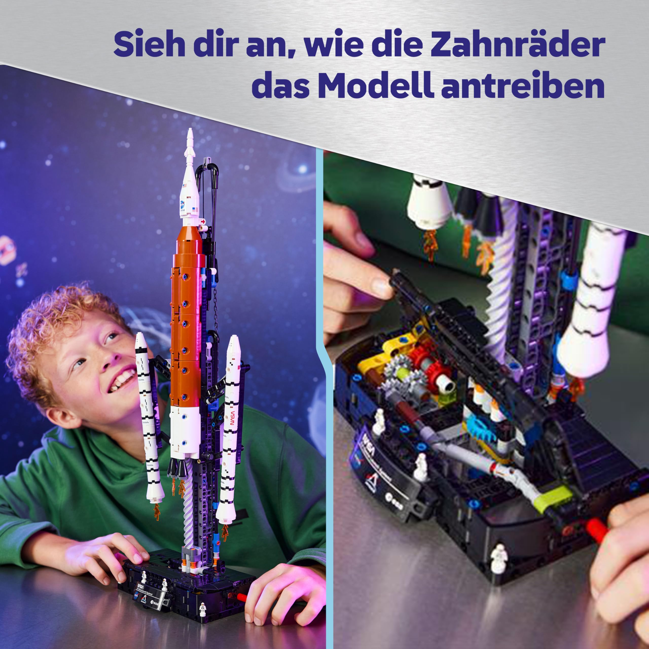 LEGO Technic NASA Artemis SLS-Schwerlastrakete - Kinder Rakete & Raumschiff Spielzeug - Baumodell & Modellbau Konstruktionsspielzeug ab 9 Jahren - Geschenk für Jungen und Mädchen - 42221