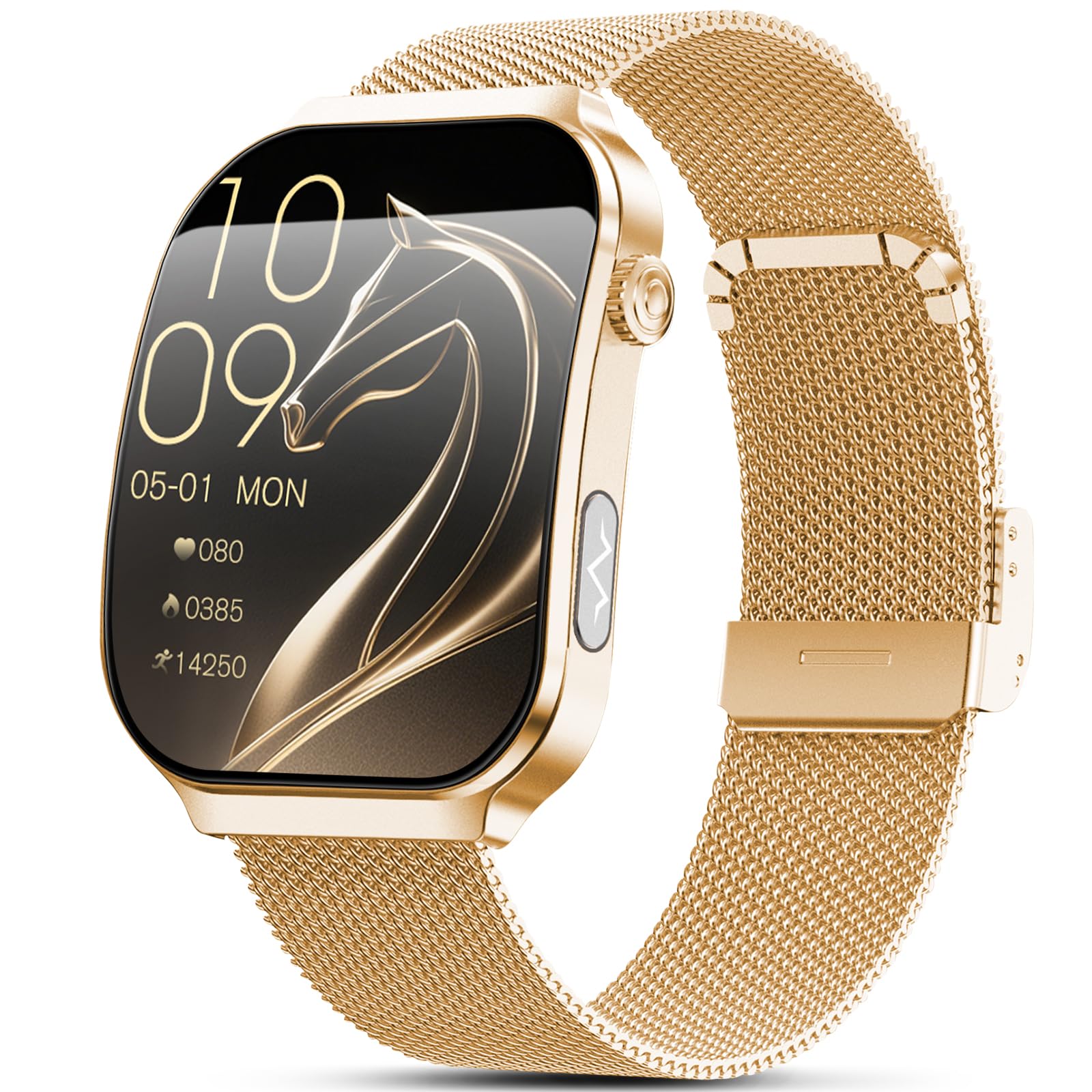 Lgnitek 2026 Nuovo Smartwatch Donna Con ECG, 2.2” Curvo Orologio Con 24H Pressione Sanguigna/HRV/SpO2/Acido Urico/Emozioni/Fatica/Sonno/Cardiofrequenzimetro Per Donna Fitness Tracker,IP68 IOS Android