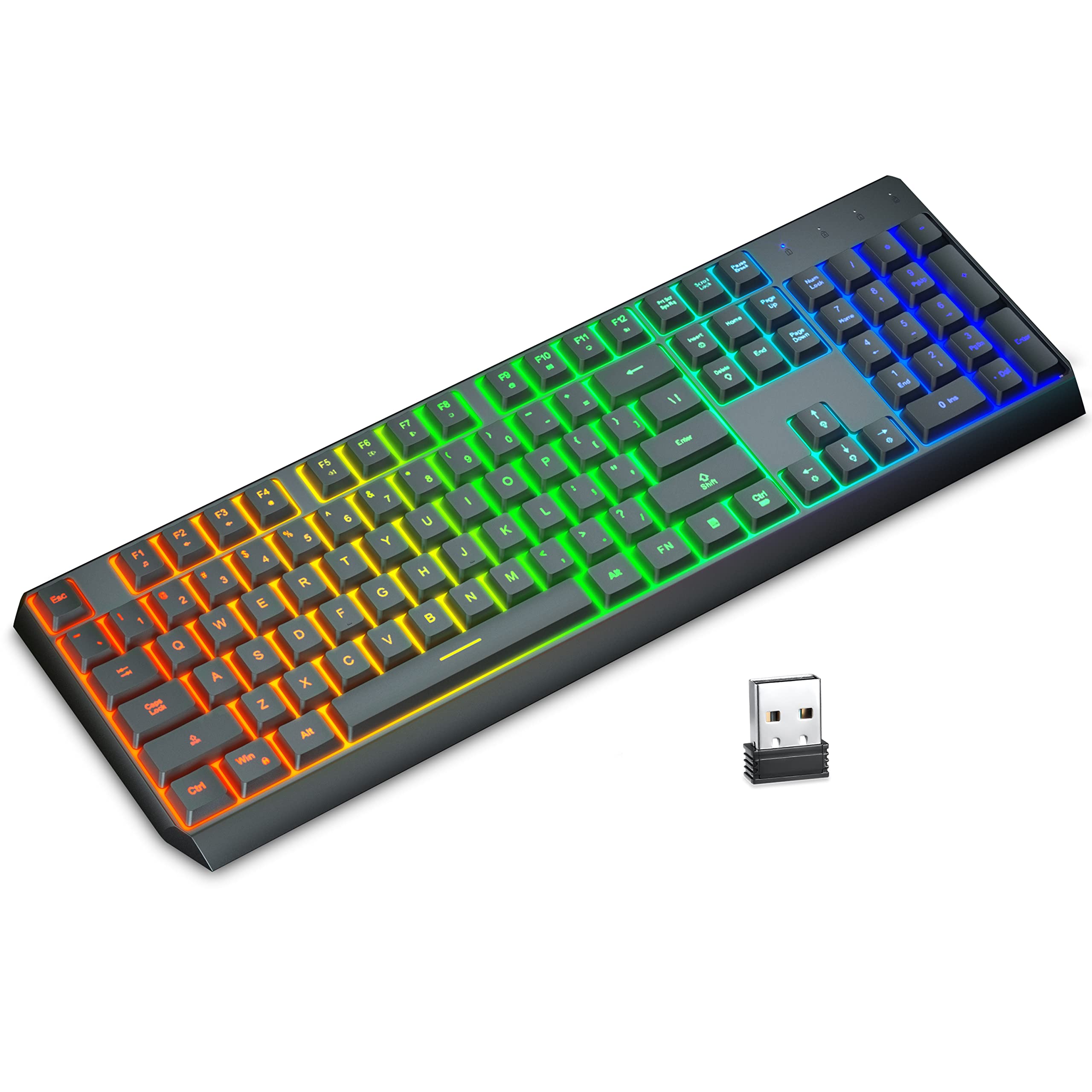 Buy Wireless Backlit Keyboard Mechanical Feeling Silent, TopMate 2.4G