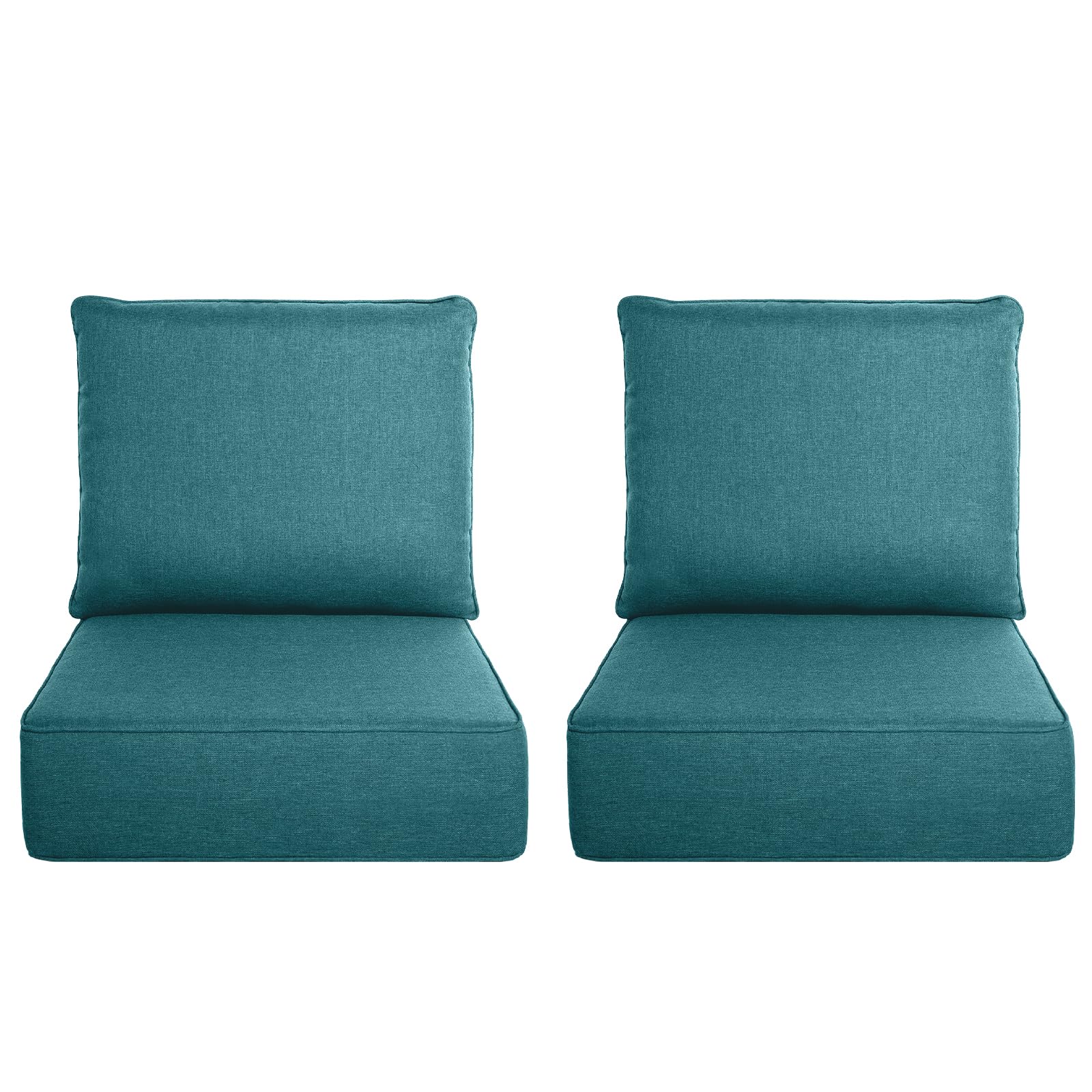 Luxury Outdoor Seat Cushion Set-22 x 24 x 6 Inch Outdoor Chair Cushions with Water Resistant &amp; Removable Cover Outdoor Cushions for Patio Furniture Chair Sofa Couch