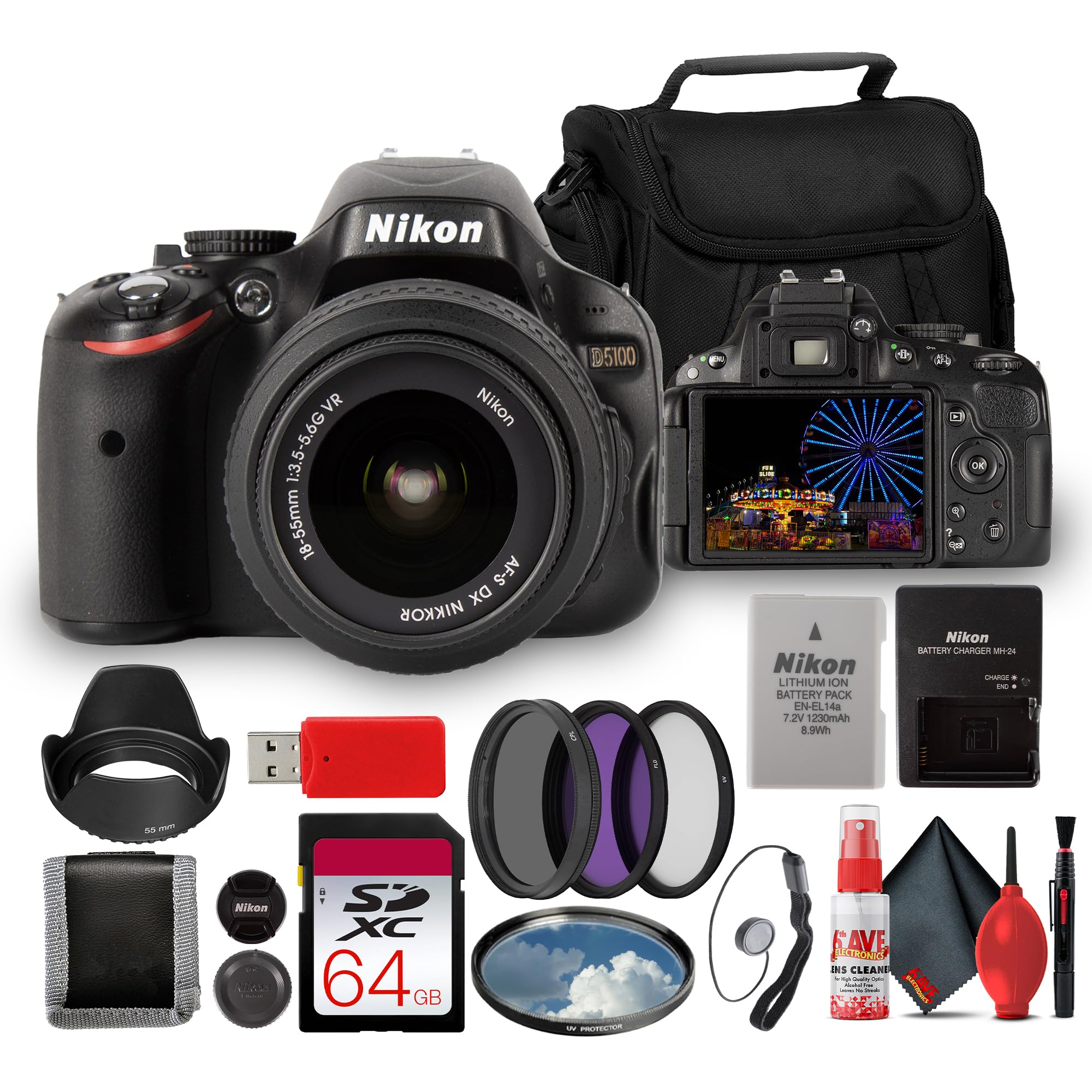 Amazon.com : Nikon D5100 Digital SLR Camera with 18-55mm f/3.5-5.6