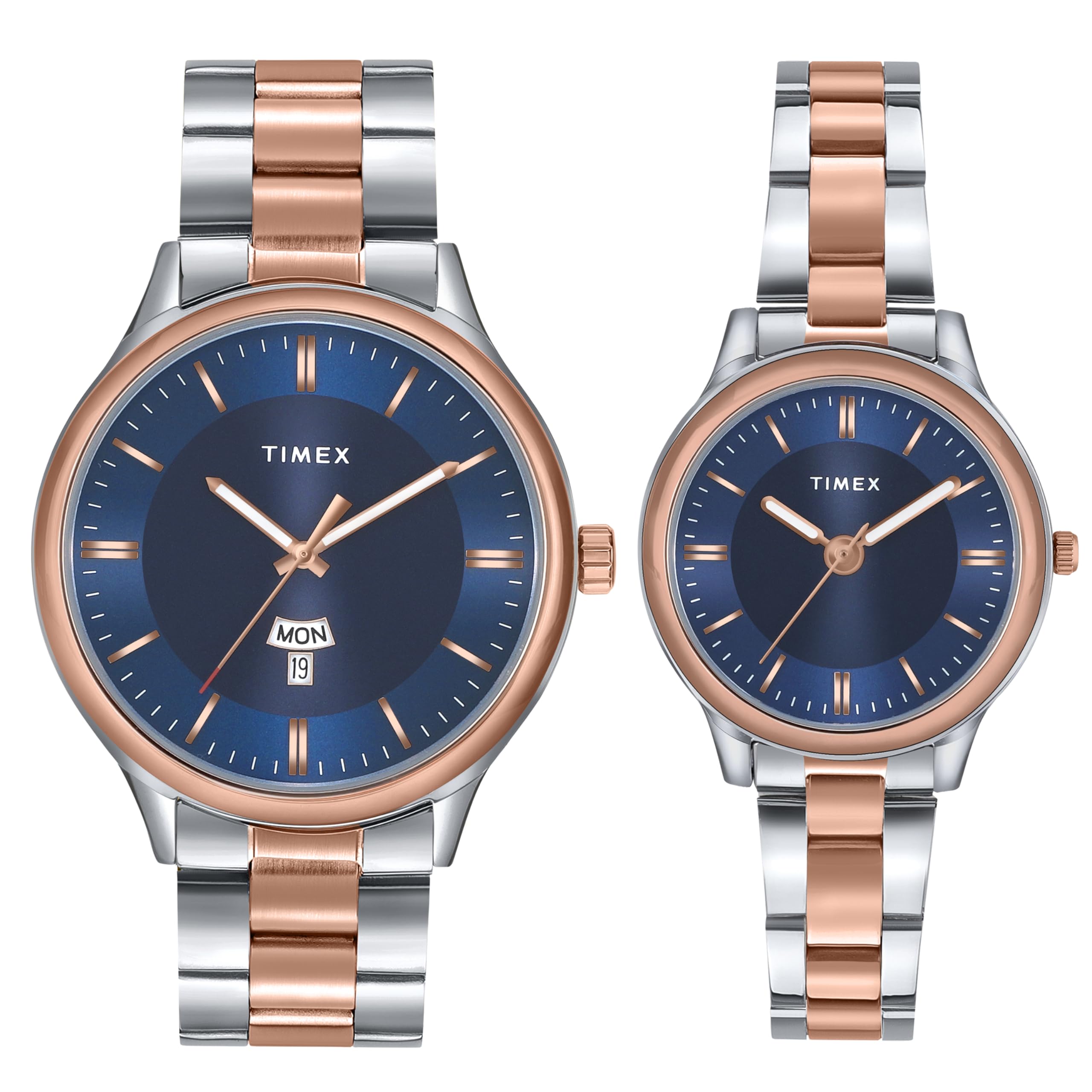 TIMEX Unisex Blue Round Analog Pair Watch- TW00ZP010 (B0CXTFGZP3) Amazon Price History, Amazon Price Tracker