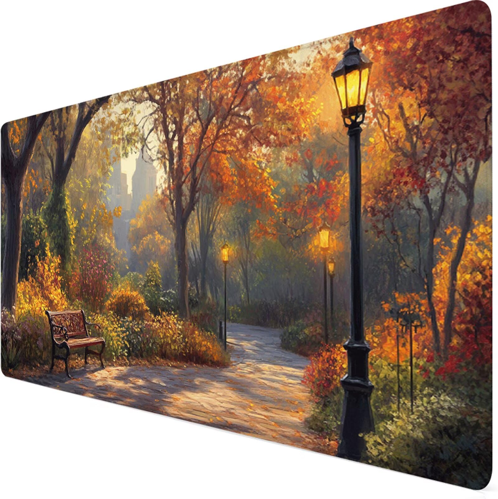 Podkładka pod mysz XXL 1200x600x3mm spalona pomarańczowa podkładka pod mysz drzewo poprawia precyzję i szybkość, wodoodporne antypoślizgowe, szyte krawędzie, akcesoria do gier, praca, komputer Y7-1250