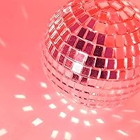 Vista 2 de PP OPOUNT 2360 azulejos de mosaico autoadhesivos, azulejos de discoteca de 0.197 x 0.197 in, mosaico de espejo de cristal real para bolas