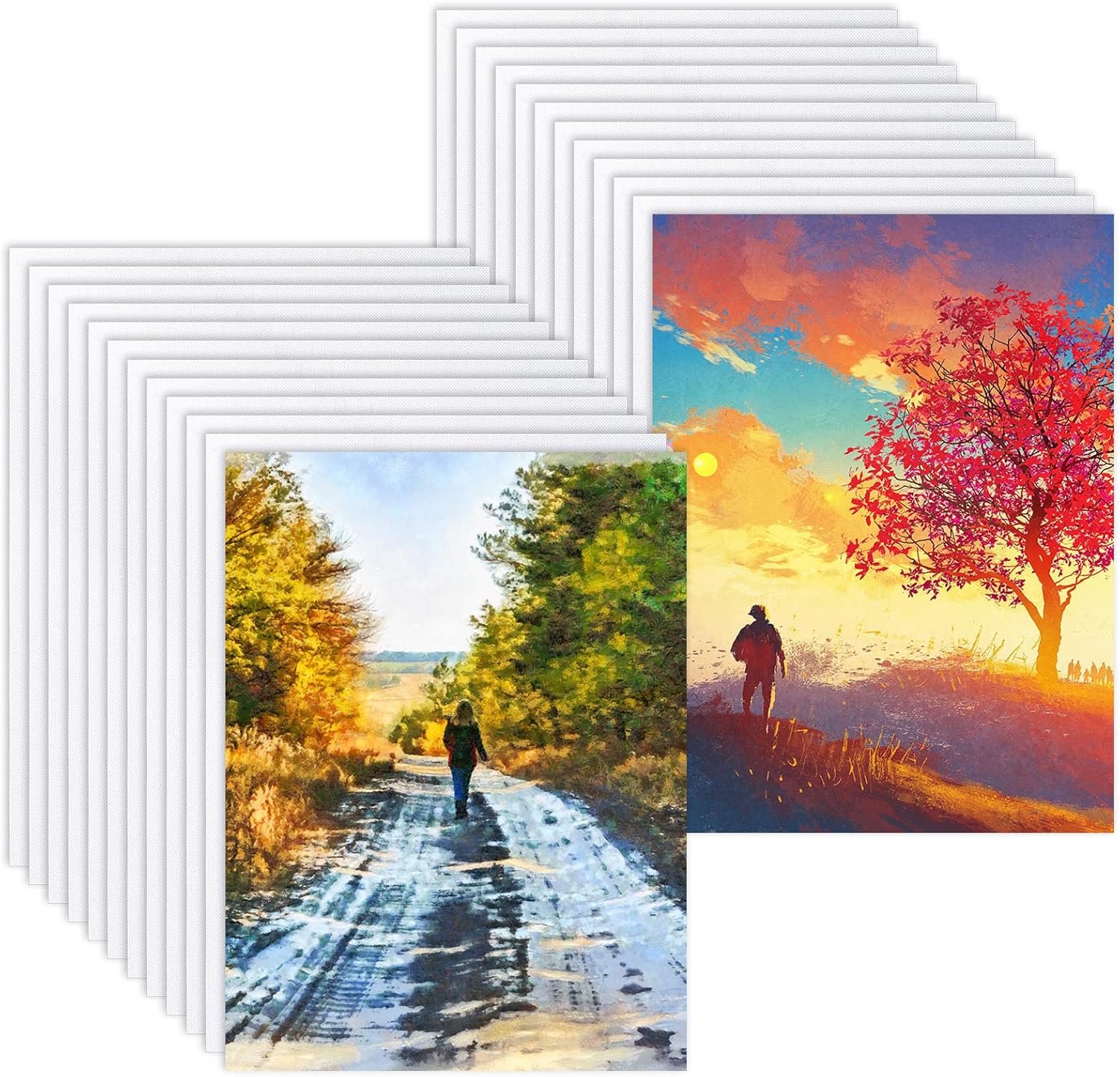 30 Pcs Sublimation Blanks Canvas for Picture Frame 6 x 8 Inch Double Sided Polyester