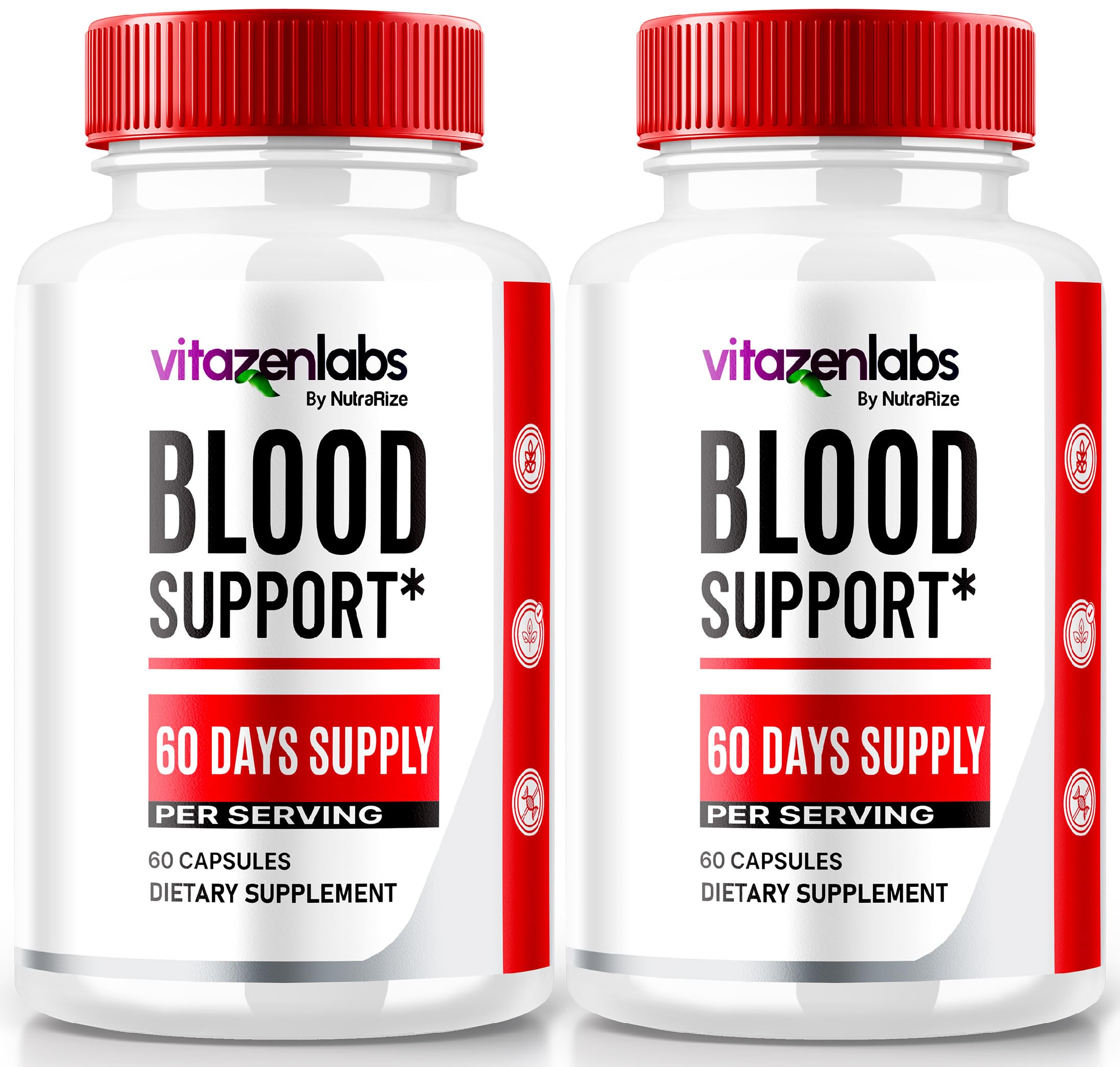 (2 Pack) Vitazenlabs Blood Support Plus, Maximum Strength Formula to Maintain Healthy Levels, All-Natural Formula to Support Overall Health and Wellness, Vitazen Labs Pastillas Reviews (120 Capsules)