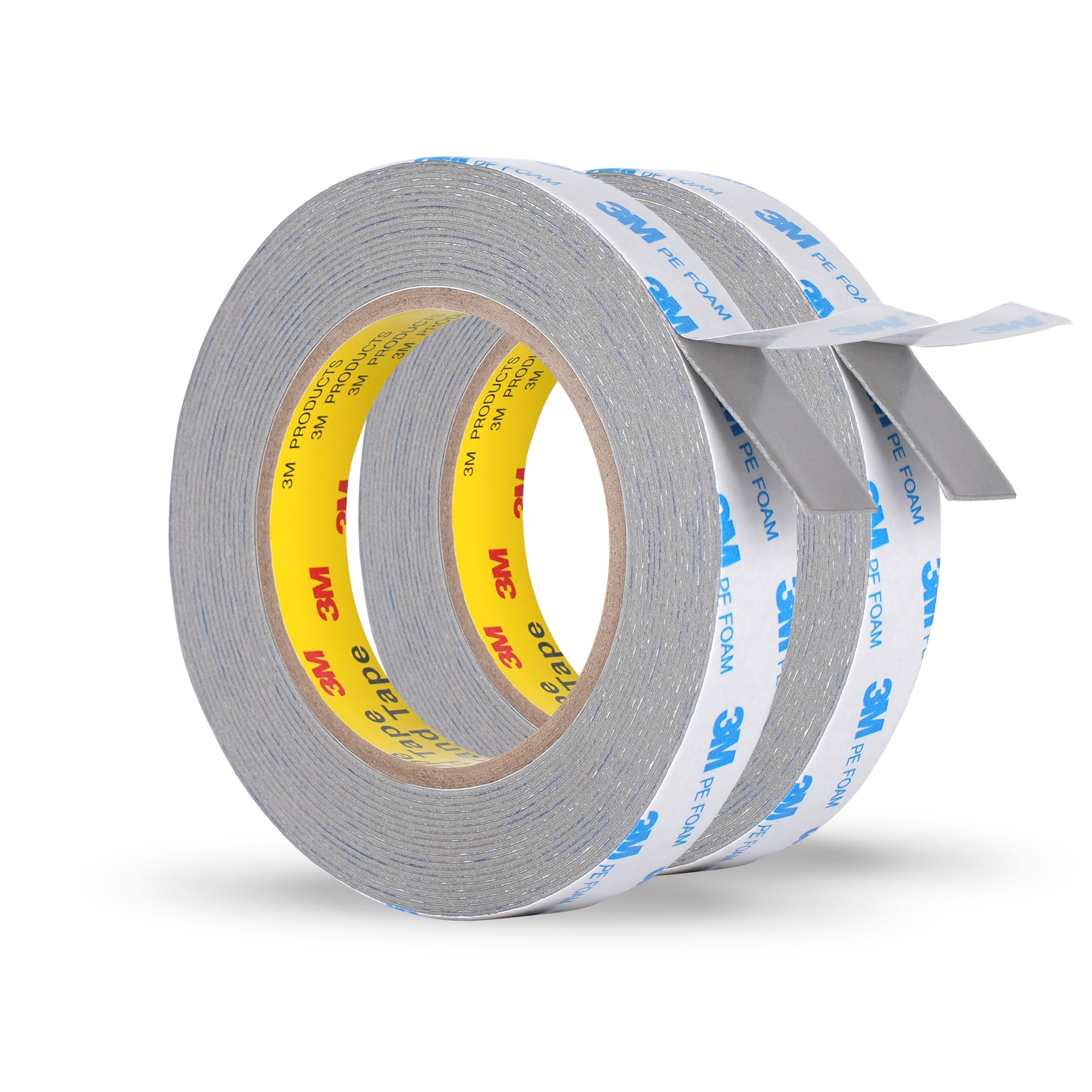 Double Sided Foam Tape 0.75in×20Ft 2 Pack, Heavy Duty Mounting Tape Made of 3M PE Foam for LED Strips, Signs, Home Decor, Waterproof Adhesive for