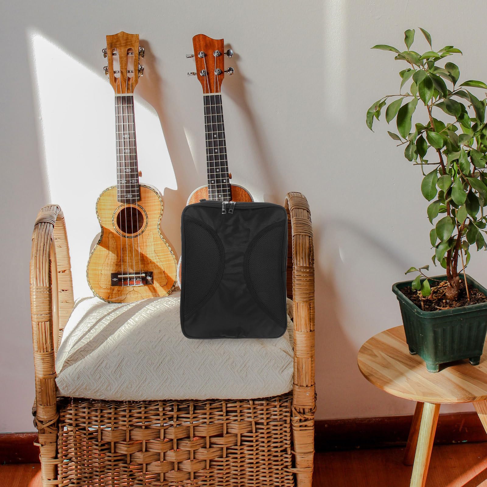 Borsa Porta Spartiti Musicali Nera, Borsa Espandibile | Performance e Pratica, Apertura Facile Fibbia Regolabile, Tessuto Composito Nylon e Spugna