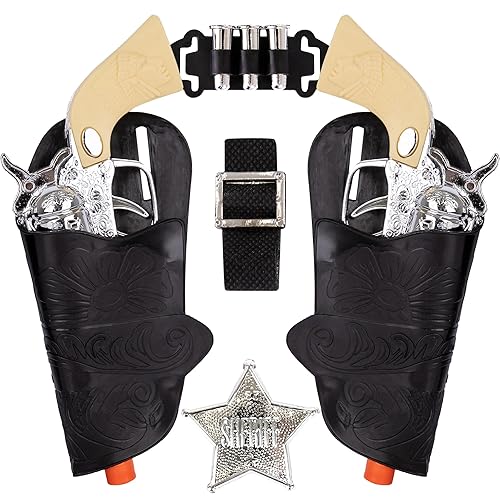 ArtCreativity Cowboy Toy Gun Holster and Belt 9 Piece Set